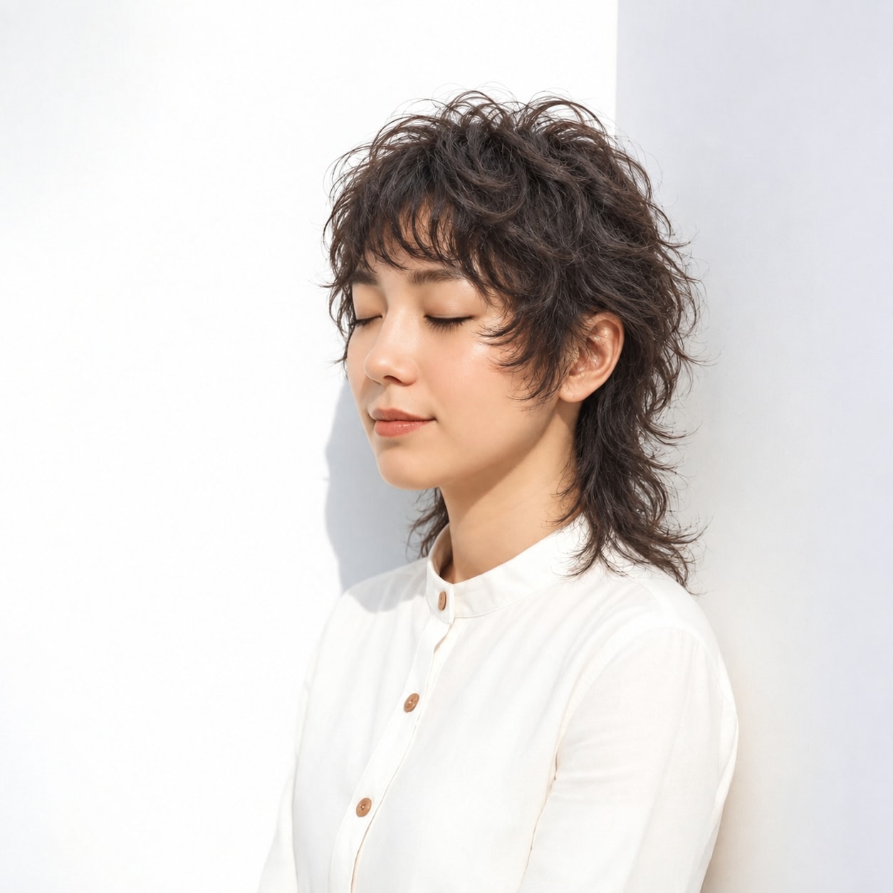 5. マレットヘア × 軽めシルエット：毛先の動きで抜け感たっぷりに