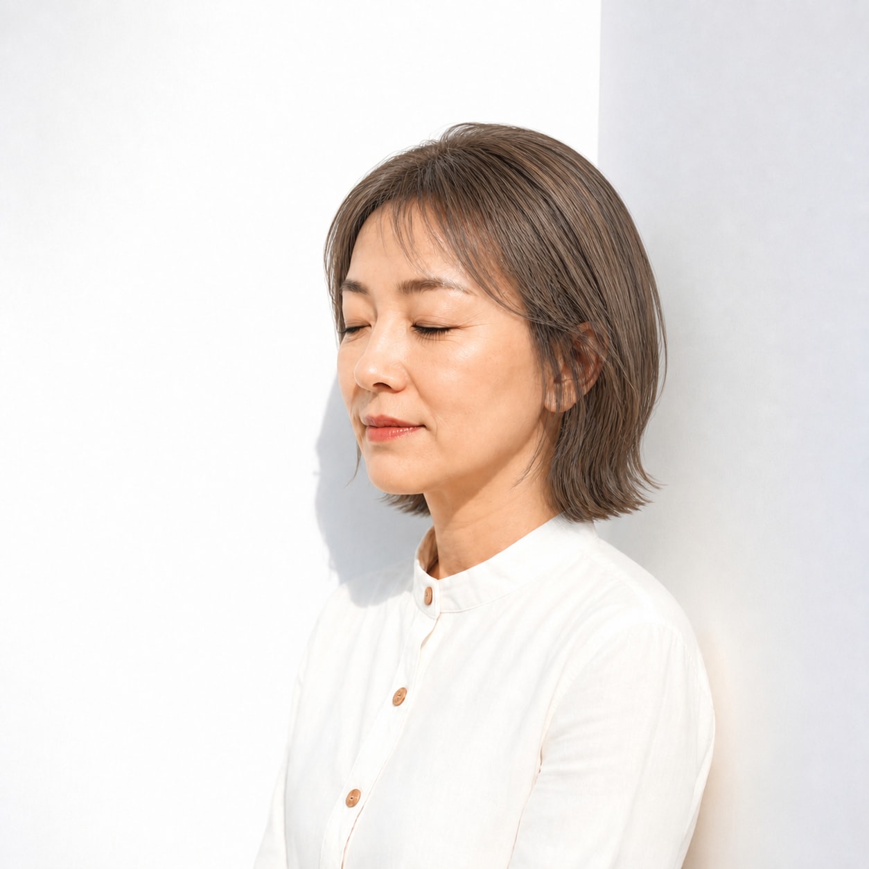 5. レイヤーボブ × 外ハネ：50代の首元を軽やかに