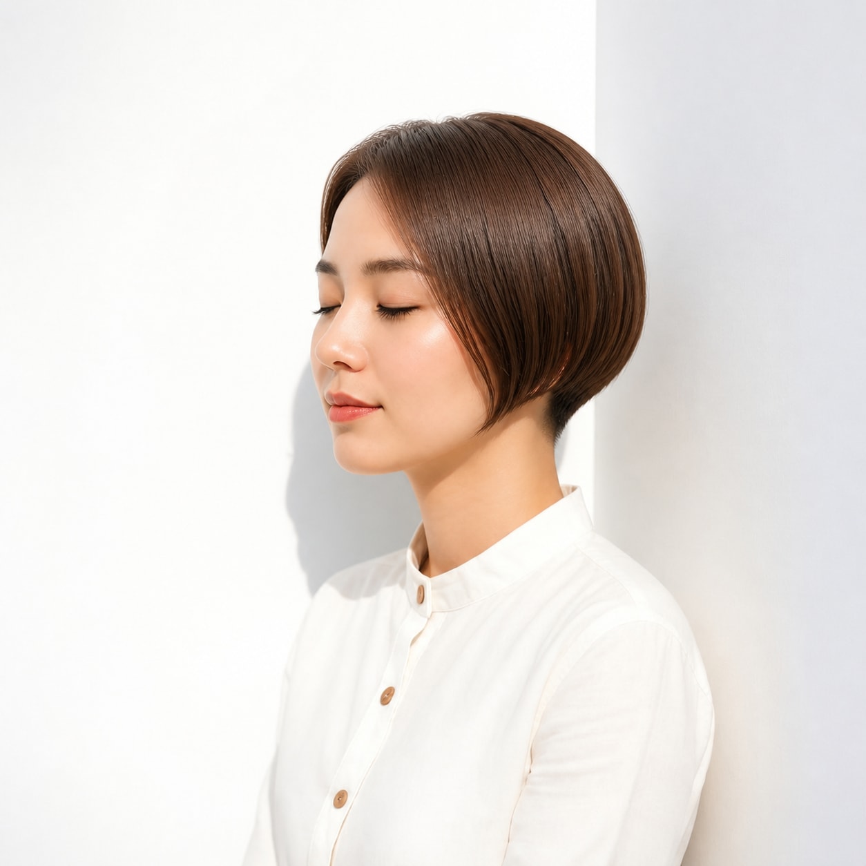 5. 女性のツーブロック × マッシュショート：丸みをきれいに見せる