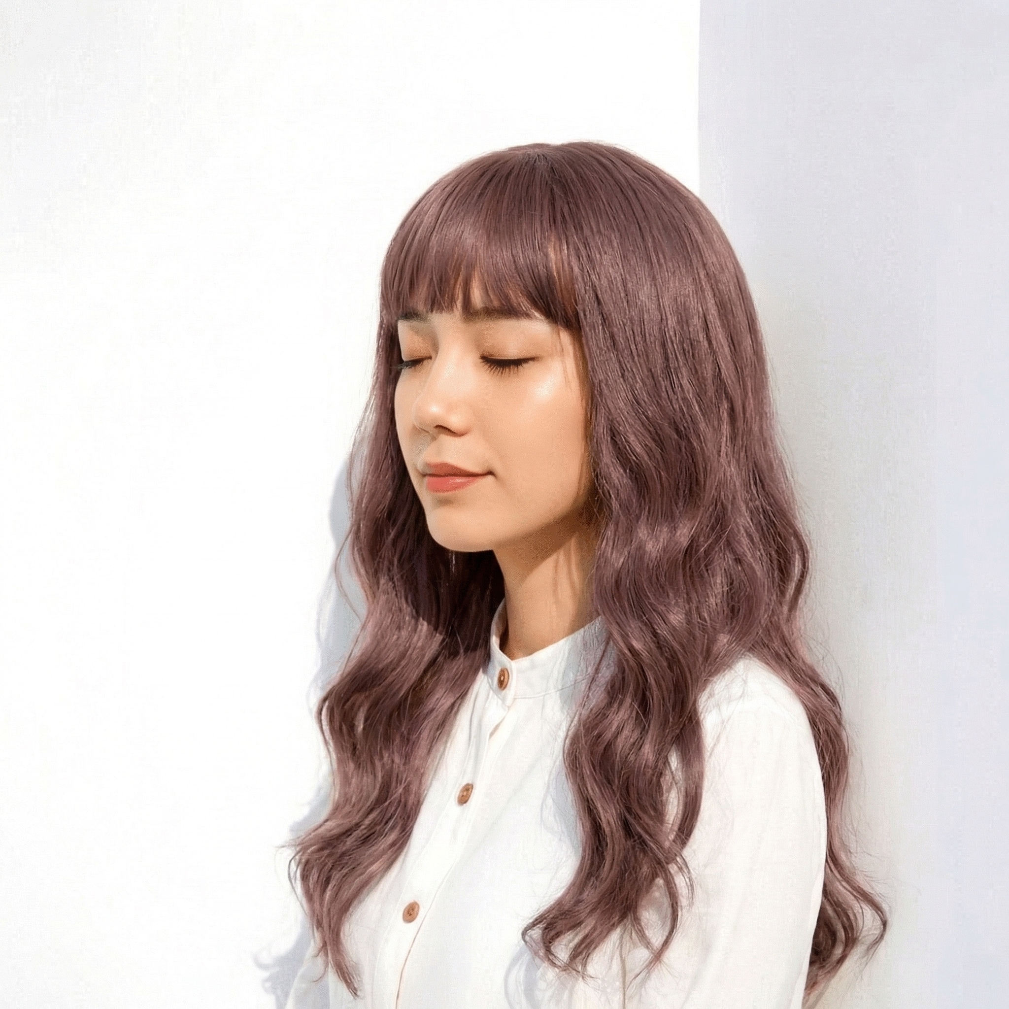 5._ミディアム_ゆるふわウェーブ_ピンクブラウン