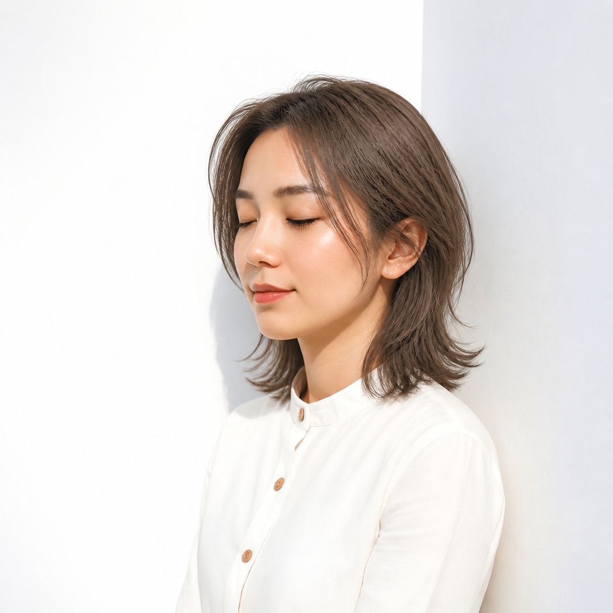 6. シャギーカット × センターパート：甘すぎないボブに