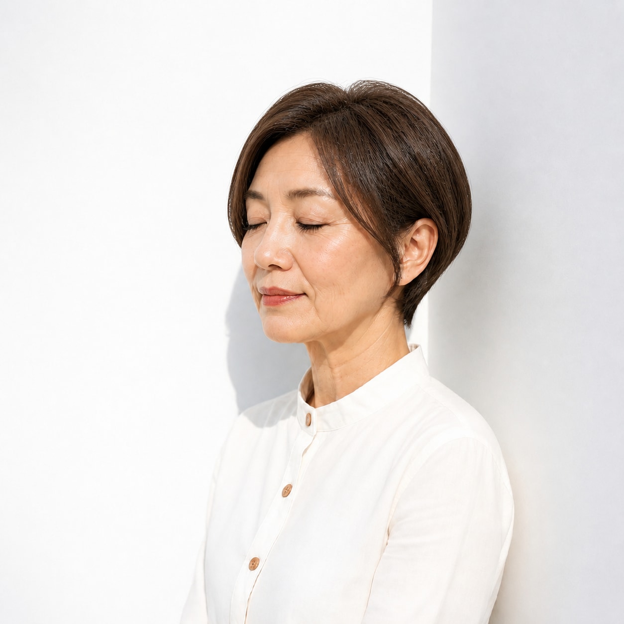 6. ショートカット × サイドパート：大人っぽくすっきり