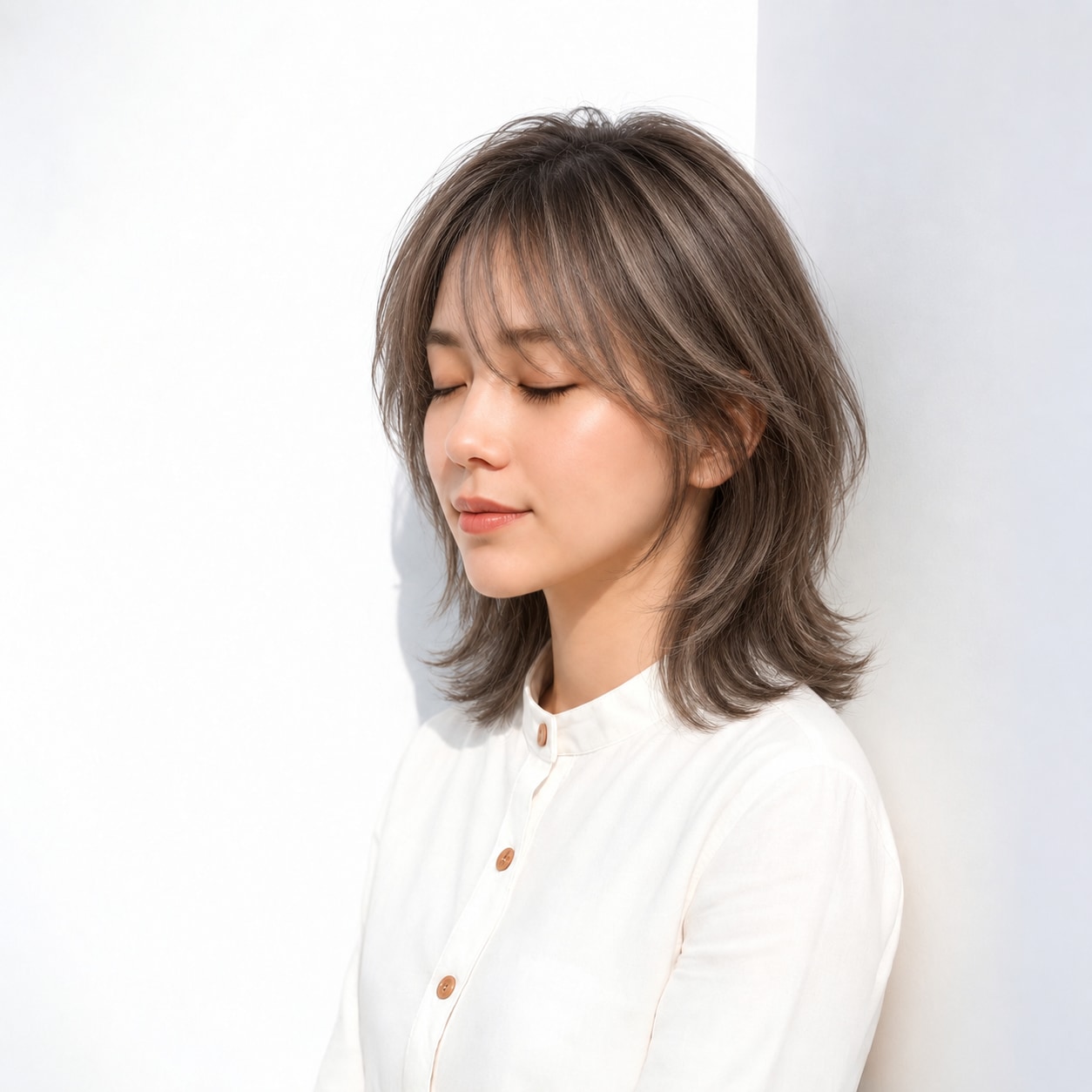 5. レイヤーミディアム × 顔まわりの動き：ラフで軽やかに