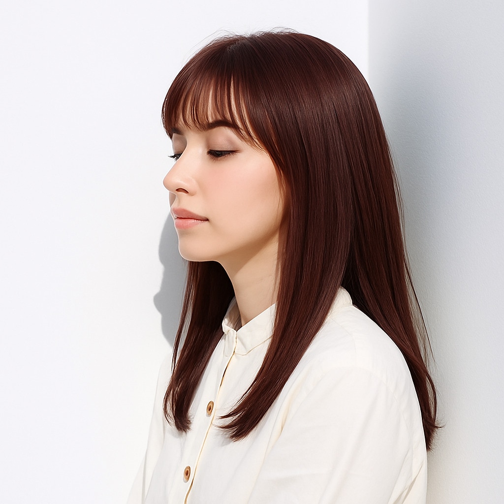 6. ローズピンク×暗め：柔らかな光沢で洗練された印象に