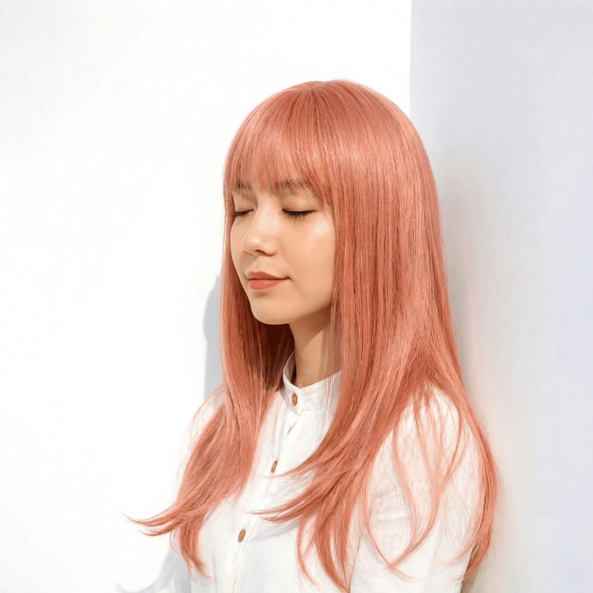 6._ロングストレート_艶感サーモンピンク