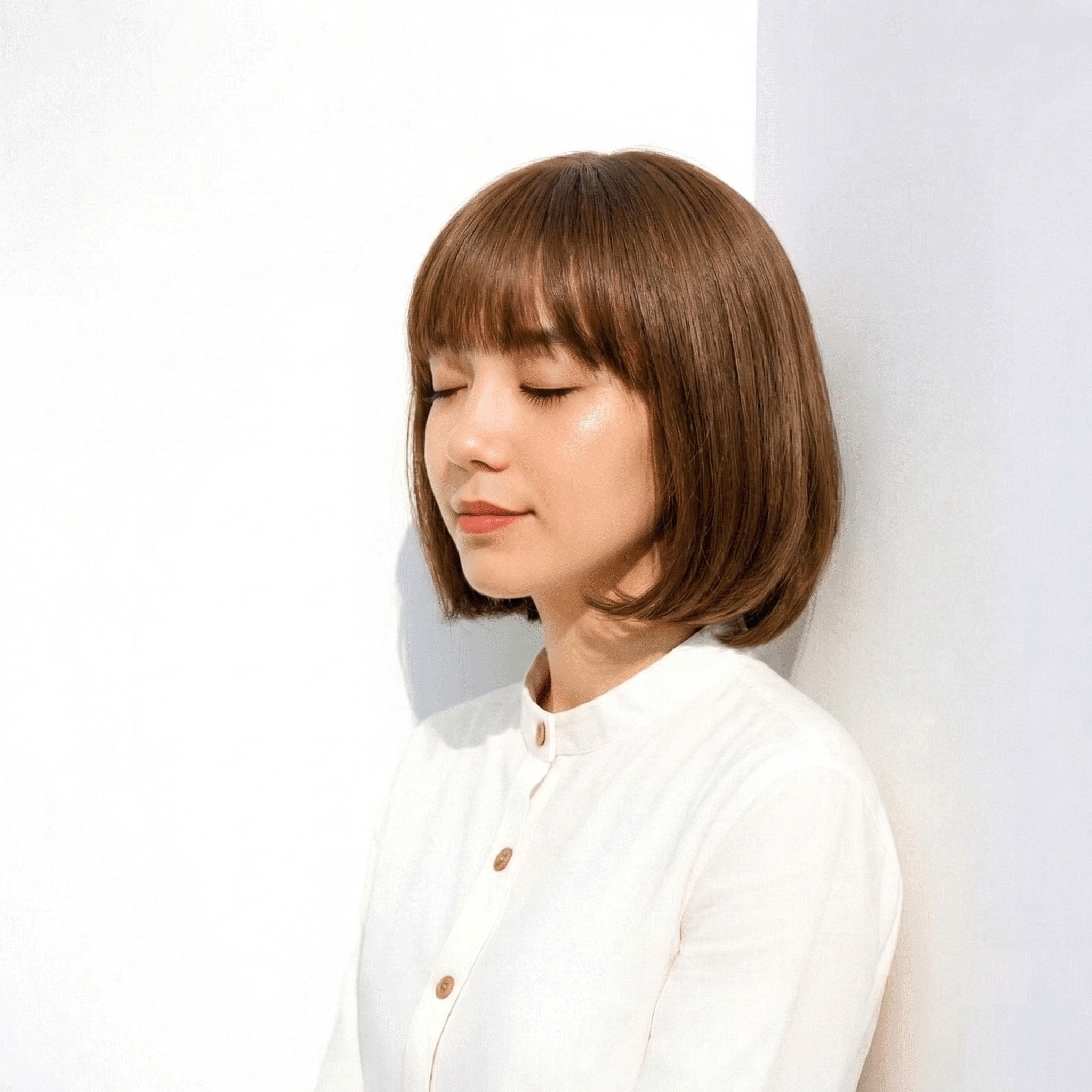 6._切りっぱなしボブ_ダークベージュ