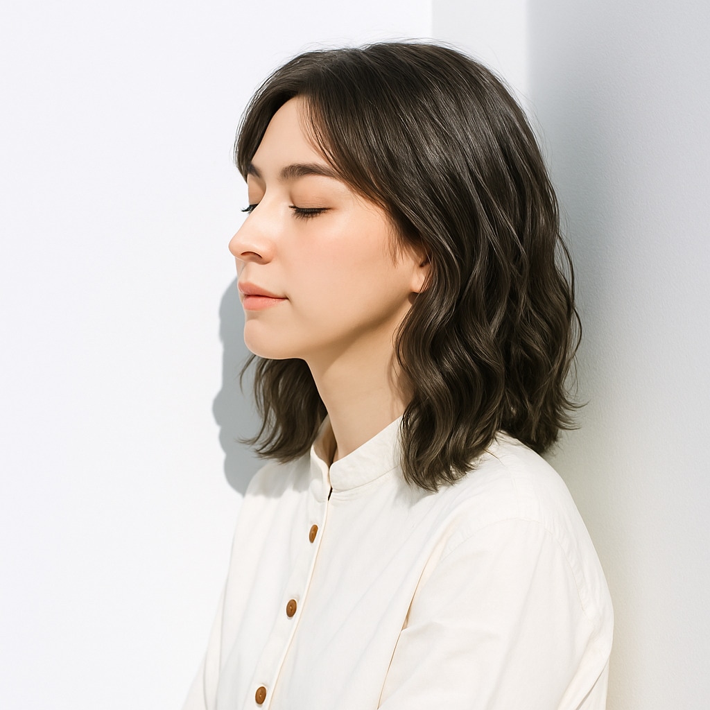 7. カーキベージュ×暗め：まろやかなくすみでやわらかさを演出