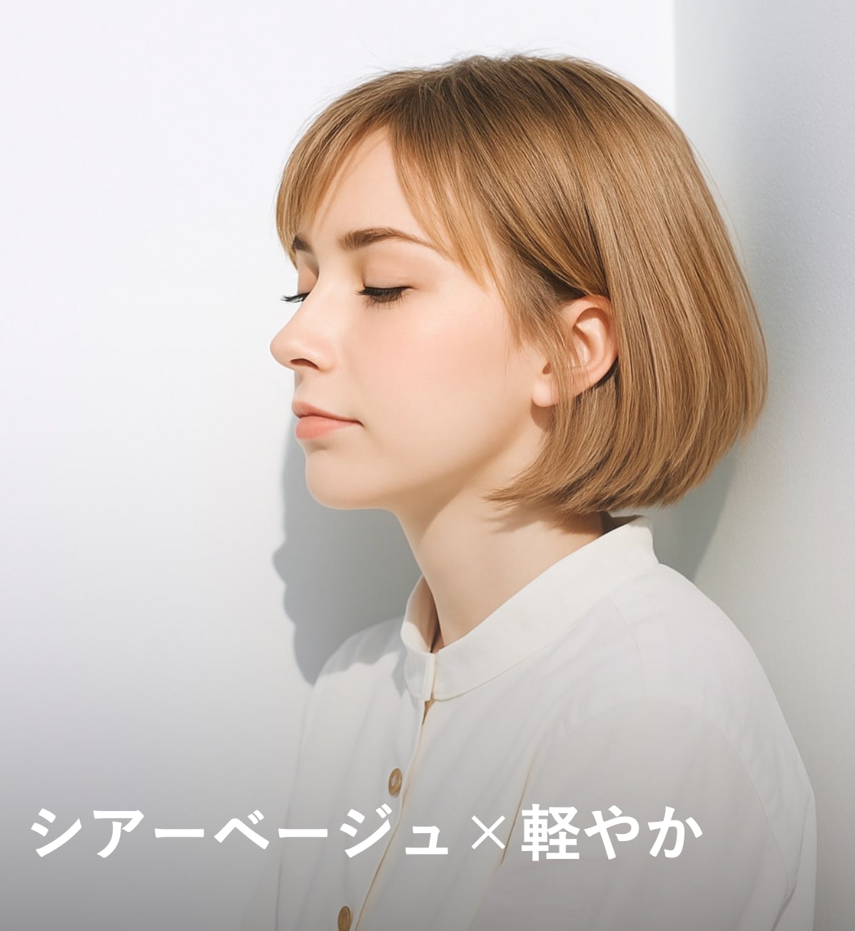 7. シアーベージュ×軽やか