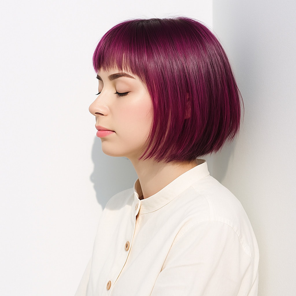 7. ピンクレッド×パープル：肌を明るく見せる鮮やかカラー