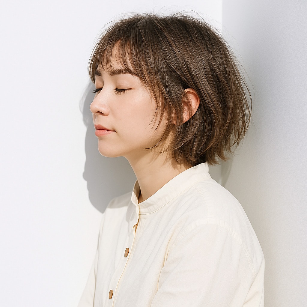 7. フォギーベージュ×柔らかさ：空気を含んだふんわり質感が魅力す