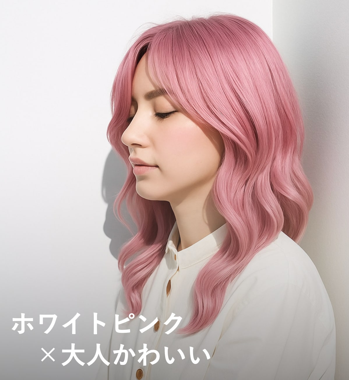 7. ホワイトピンク×大人かわいい