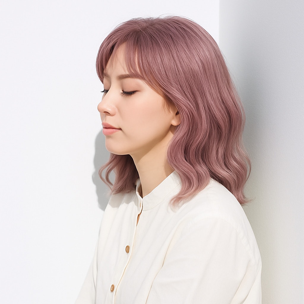 7. ホワイトピンク×華やか：顔まわりをふんわりと彩る