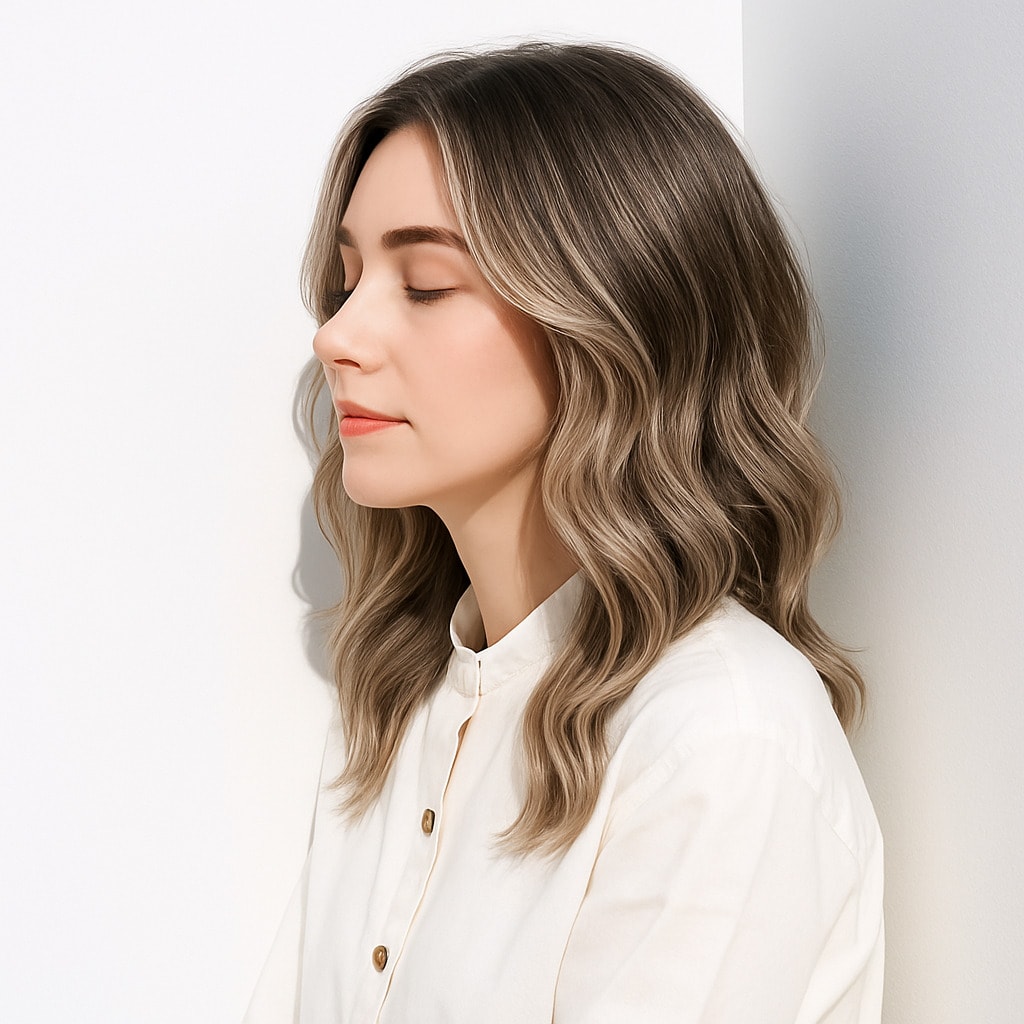 7. ミルキーベージュ×グラデーション：かっこいいムードを演出