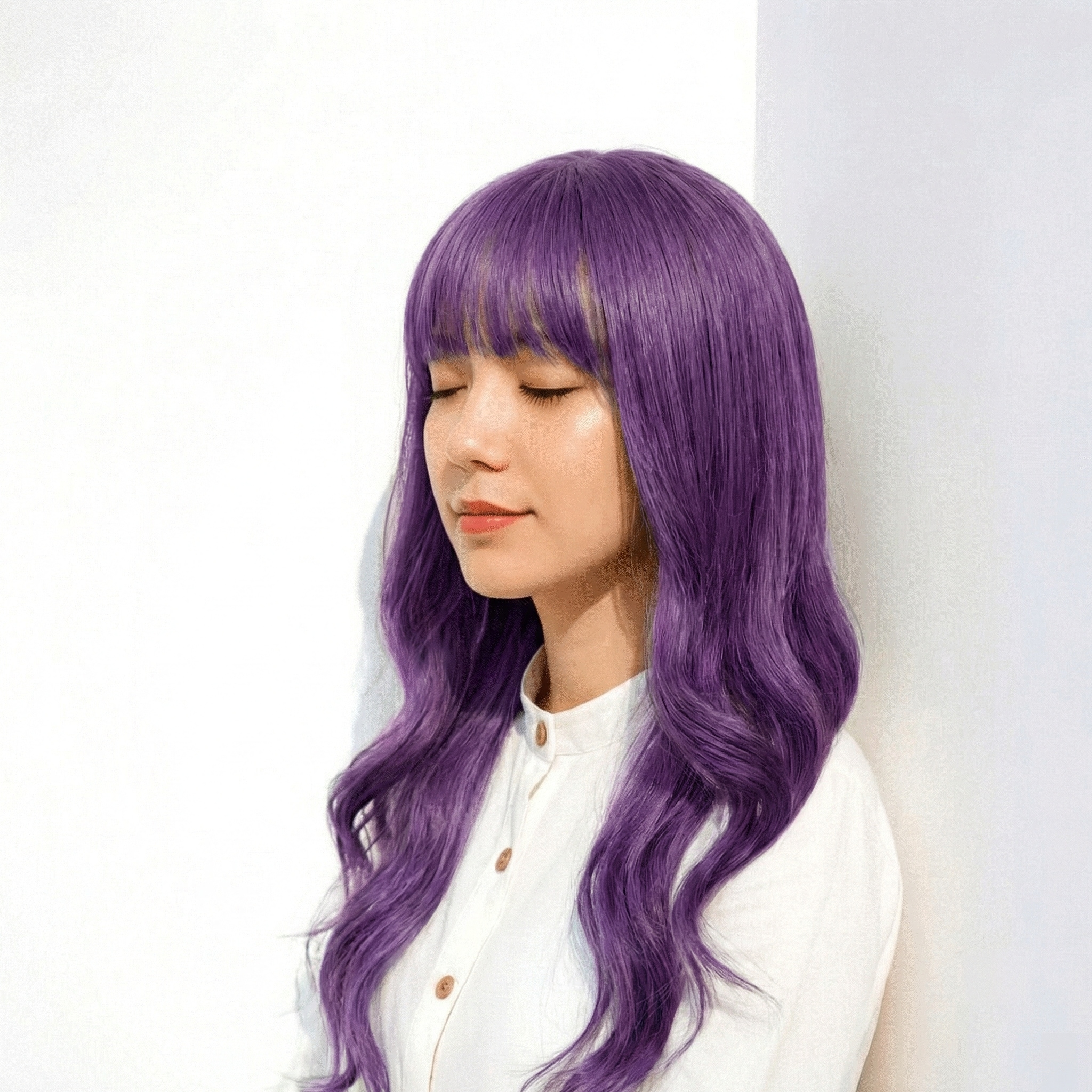 ラベンダーアッシュ×ブルベ：青紫のベースがブルベ肌にしっくり馴染む