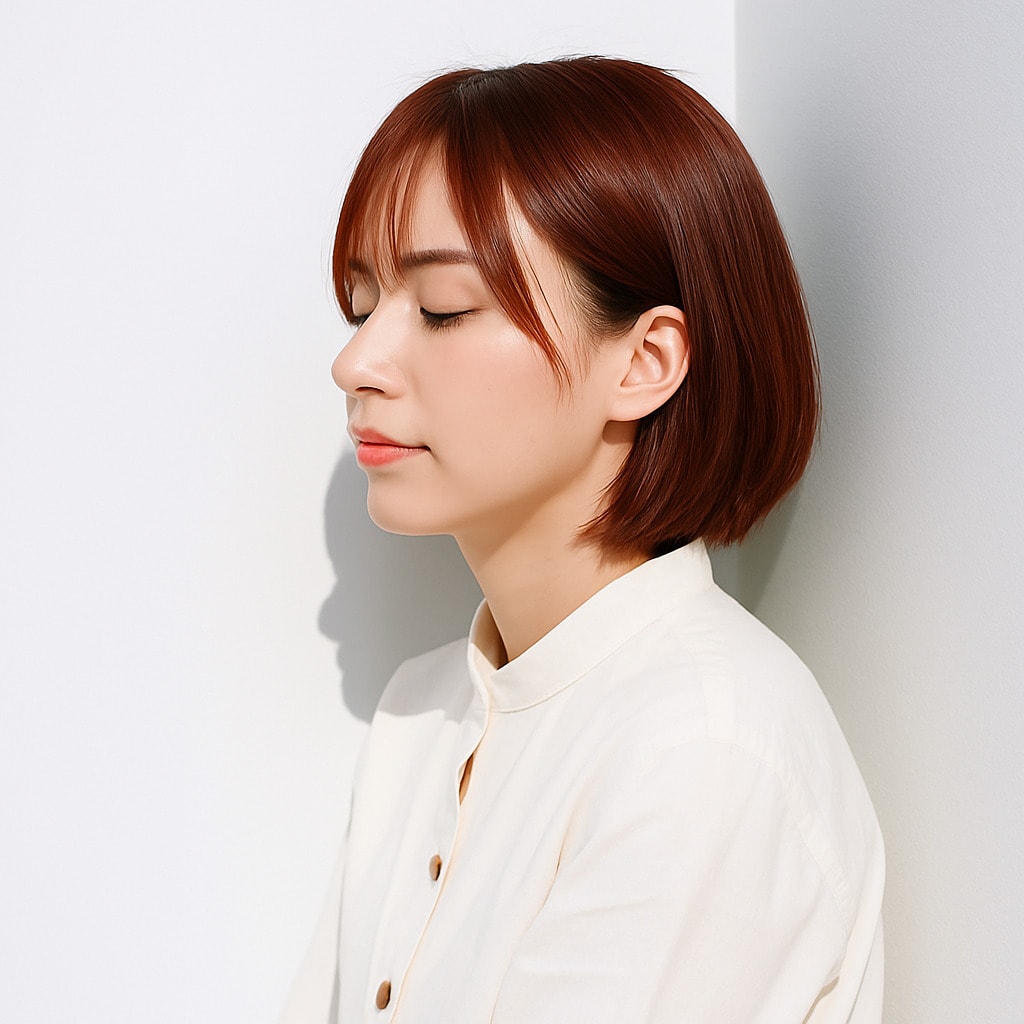 8. オレンジベージュ×親しみやすさ：ふんわりとした軽やかさを纏って