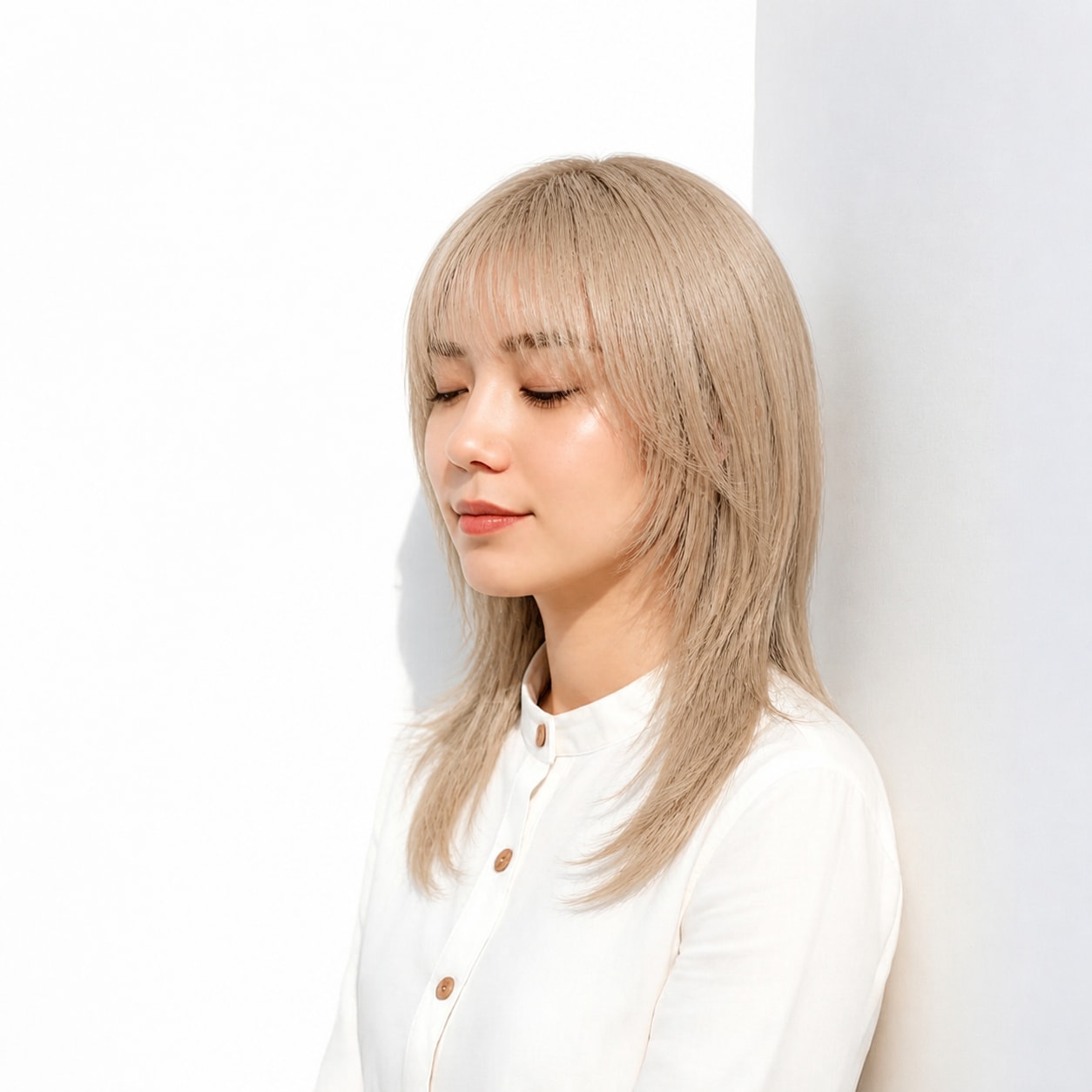 8. シャギーカット × 軽めストレート：さらりと自然に