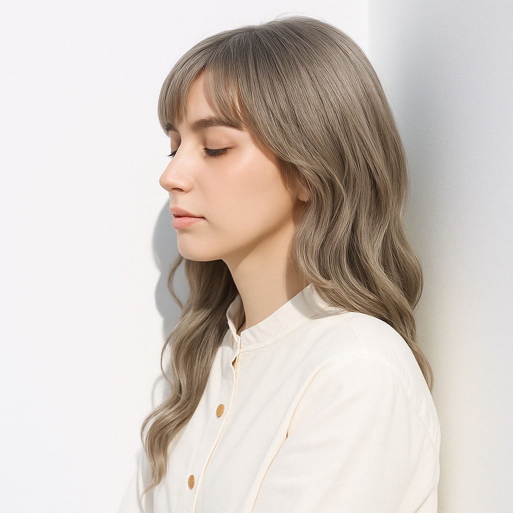 8. シルバーベージュ×柔らかさ：肌に溶け込むような優しいツヤ感