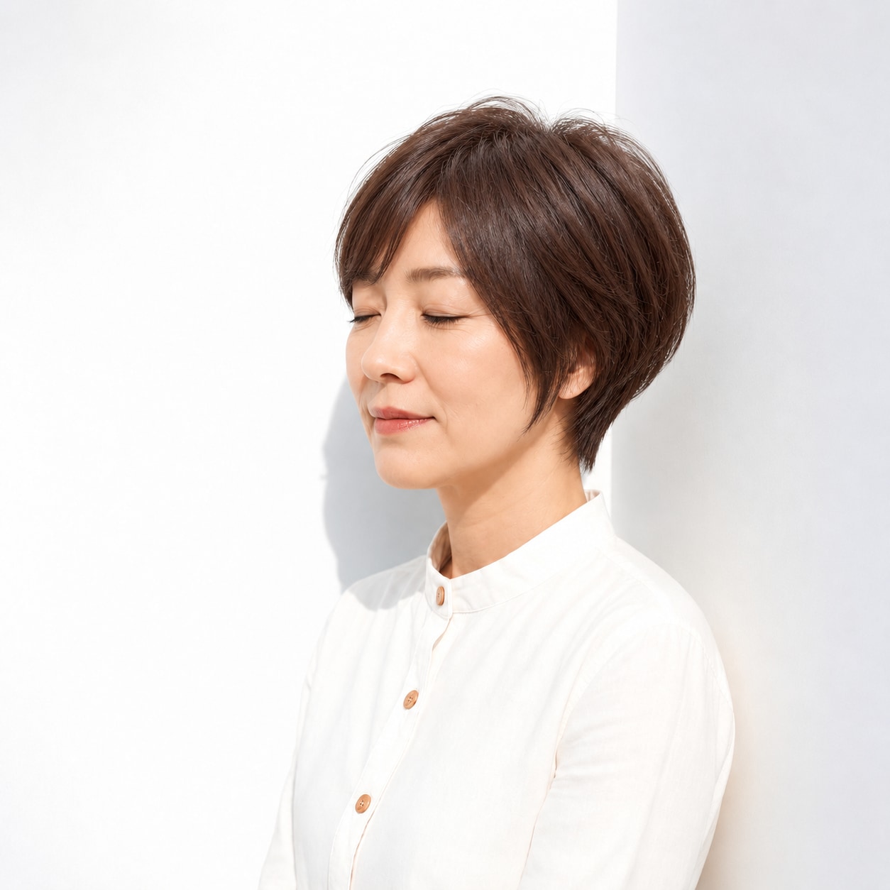 8. チョコレートブラウン × ショート：深い色でつややかに