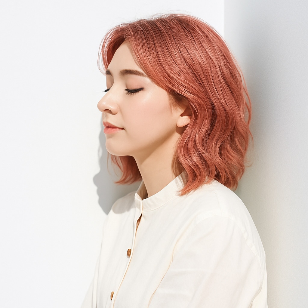 8. ピンクオレンジ×ハイトーン：落ち着きと華やかさを両立する色合い