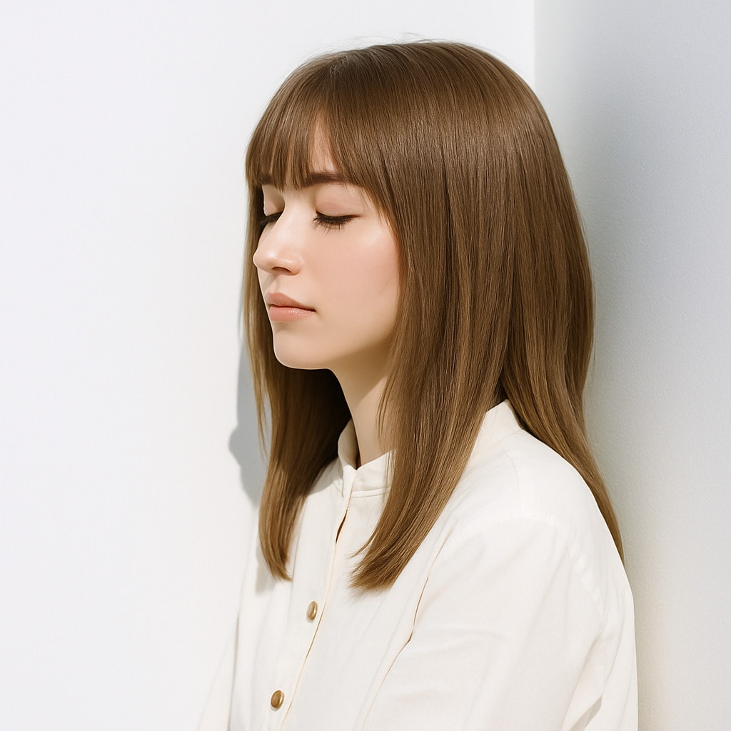 8. フォギーベージュ×ツヤ感：やわらかな光沢で魅力をプラス