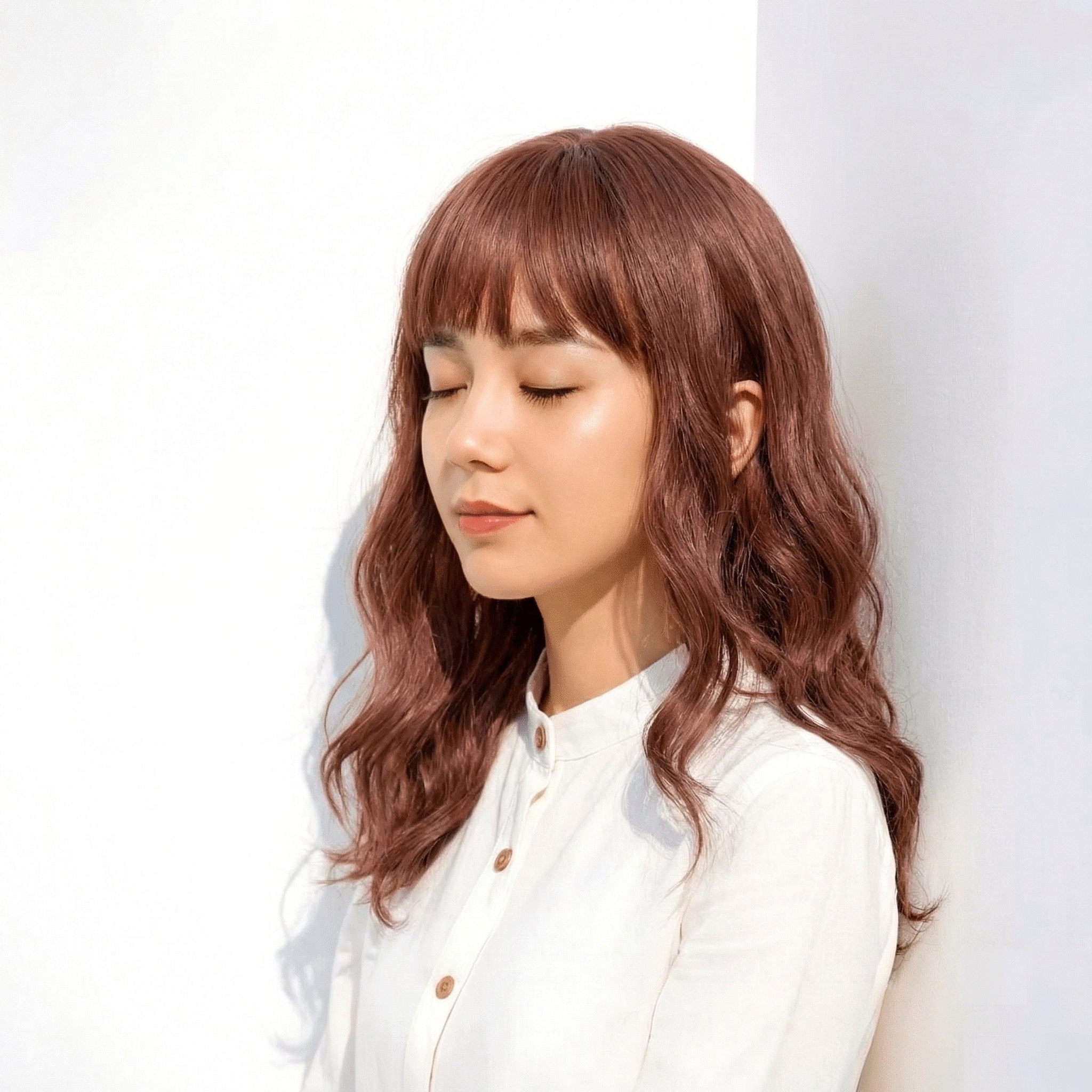 8._ゆる巻き_ピンクベージュ