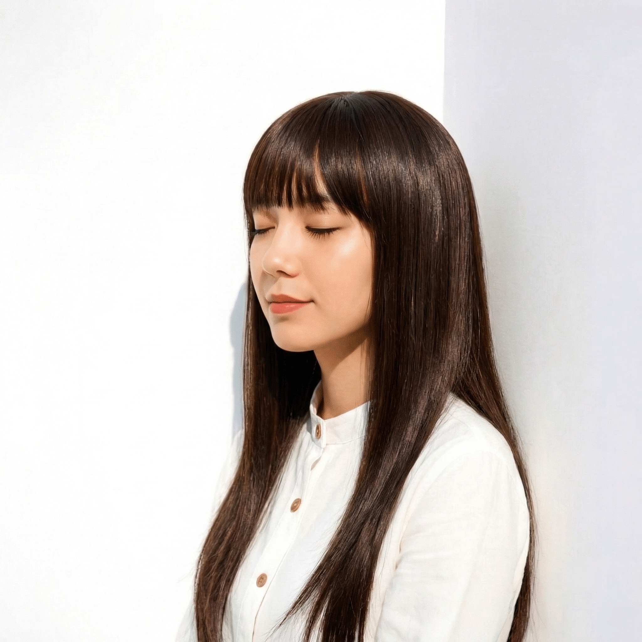 8._ロングストレート_艶感ダークベージュ