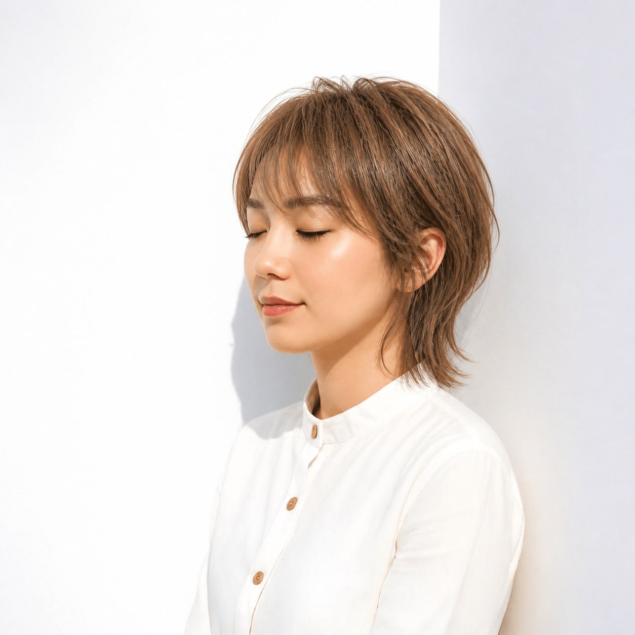 9. ネオウルフ × ライトブラウン：軽く親しみやすい印象に