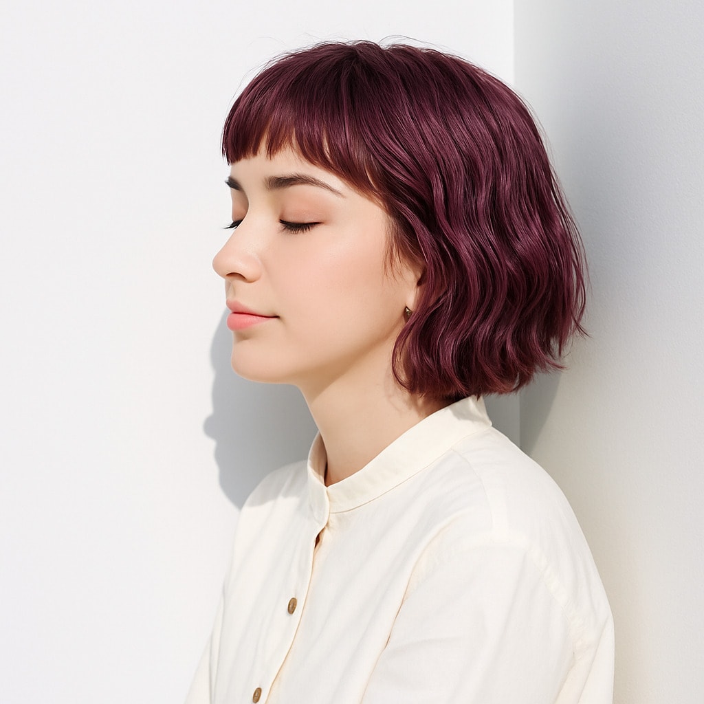 9. ピンクパープル×モード：モードな雰囲気で洗練された印象に