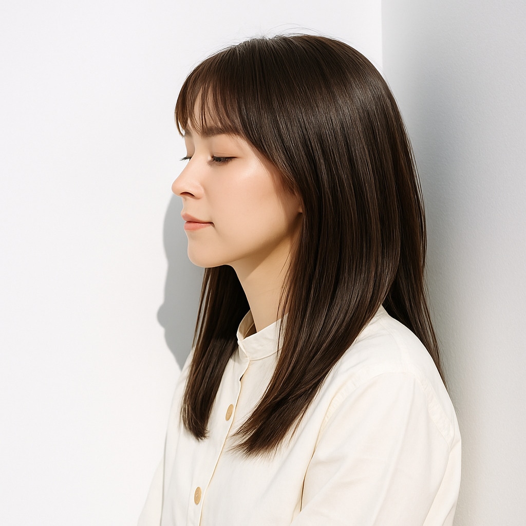 9. ブラウンベージュ×ダークトーン：長く楽しめる上品な透明感