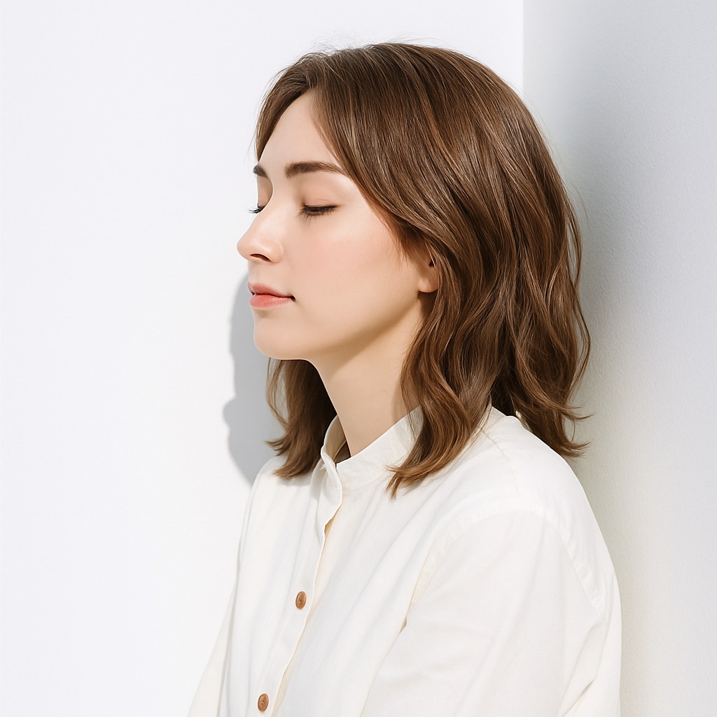 9. モカベージュ×透明感：軽やかな透け感で垢抜けた印象に