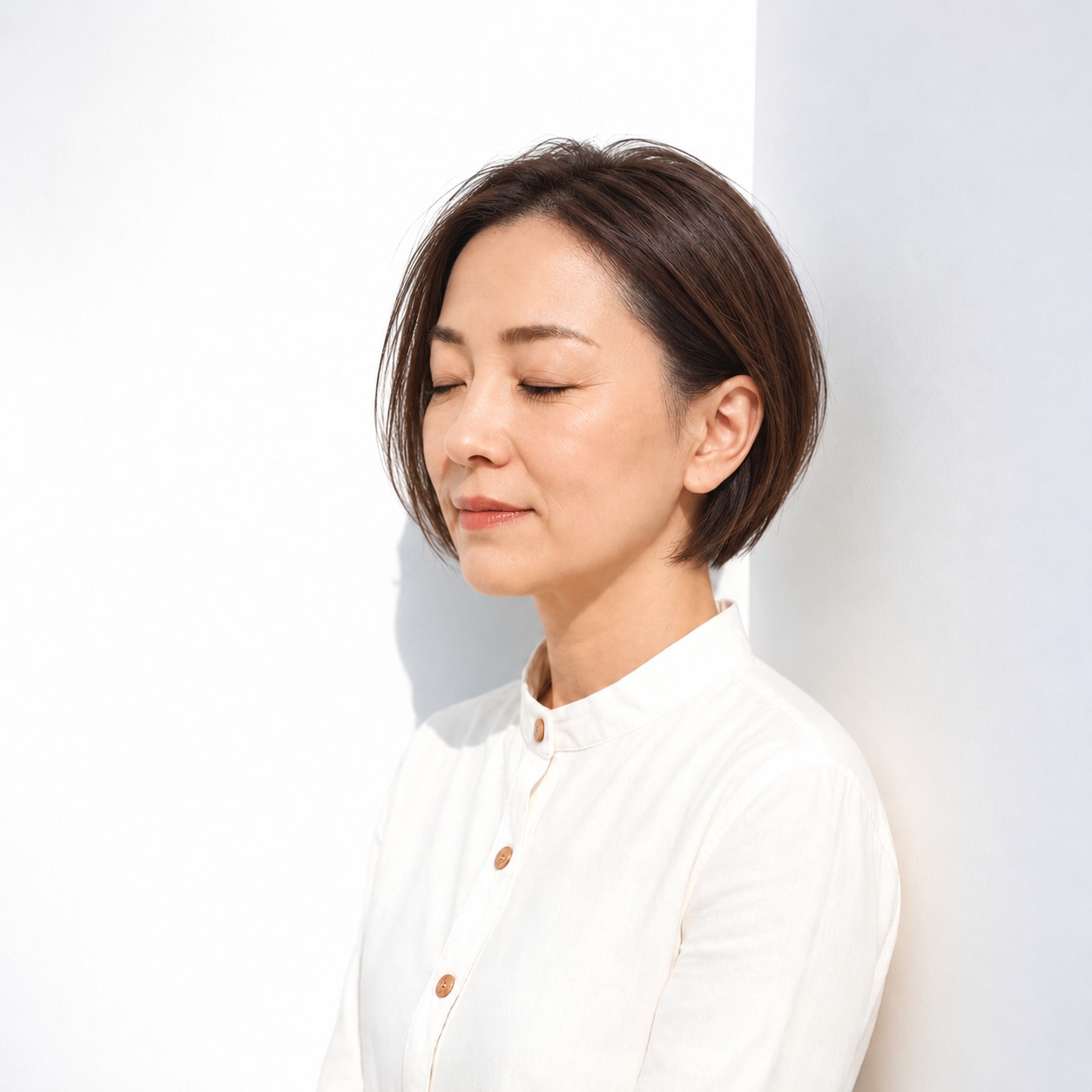 5. ミニボブ × 耳かけ：すっきりした横顔が引き立つ