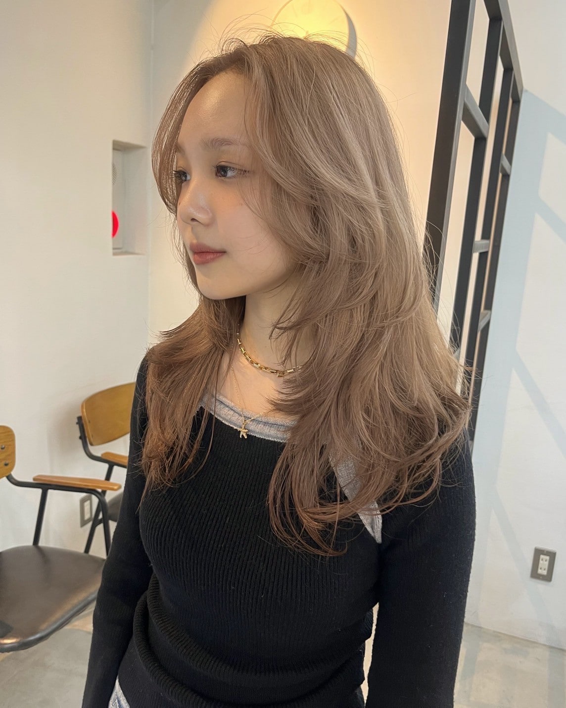 明るめミルクティーベージュ　ロング