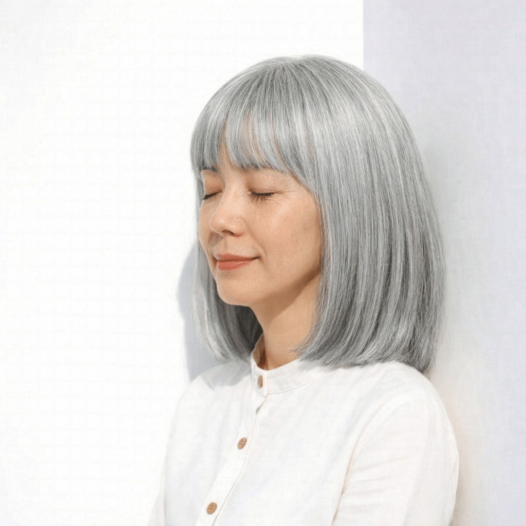 ボブのグレイヘア