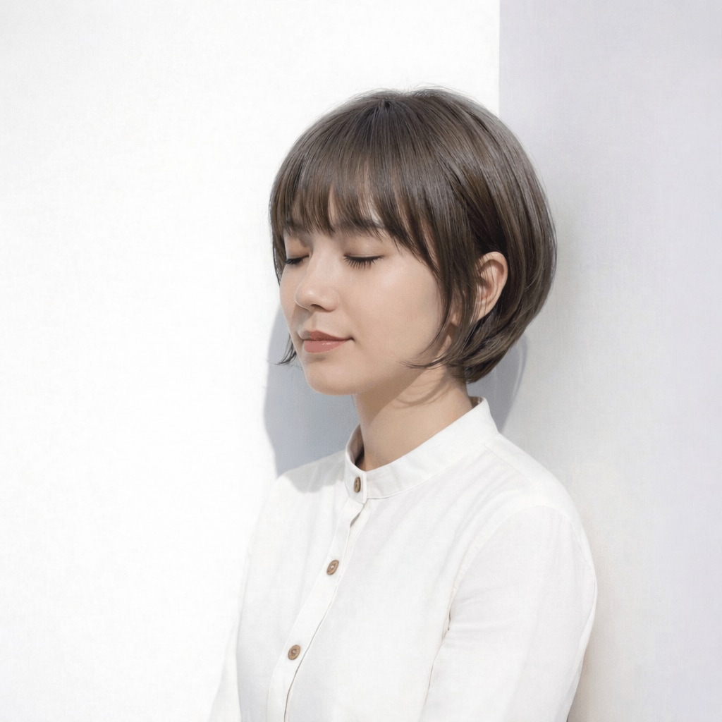 2._丸みショート_アッシュブラウン