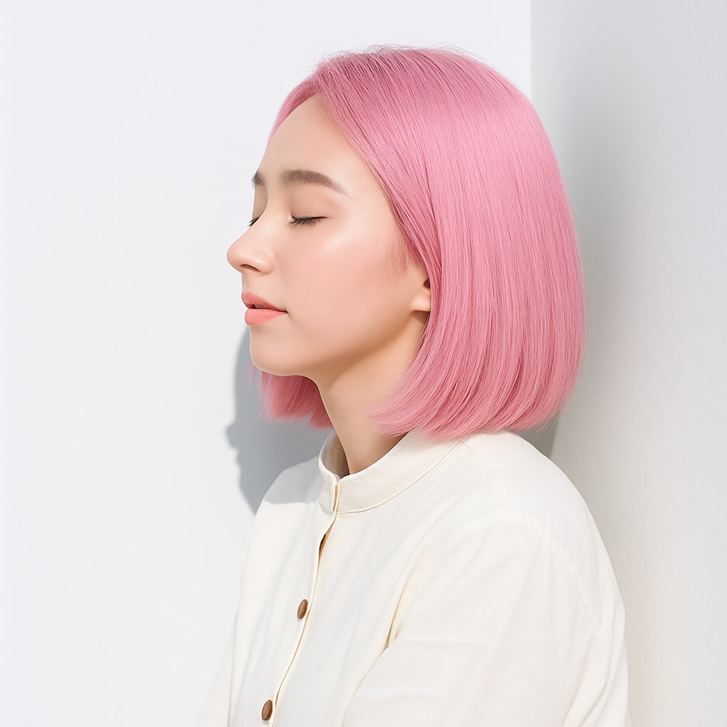 パステルピンク系ヘアカラー_桜ピンク