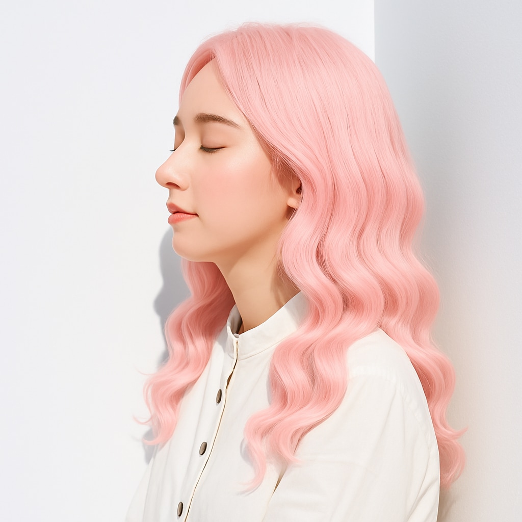 ハイトーンピンク系ヘアカラー_ホワイトピンク