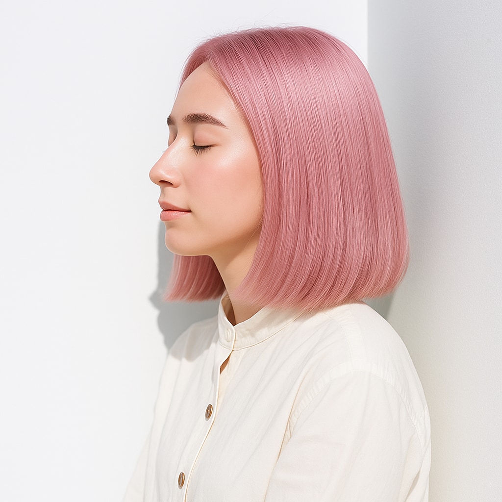 ハイトーンピンク系ヘアカラー_ホワイトピンク