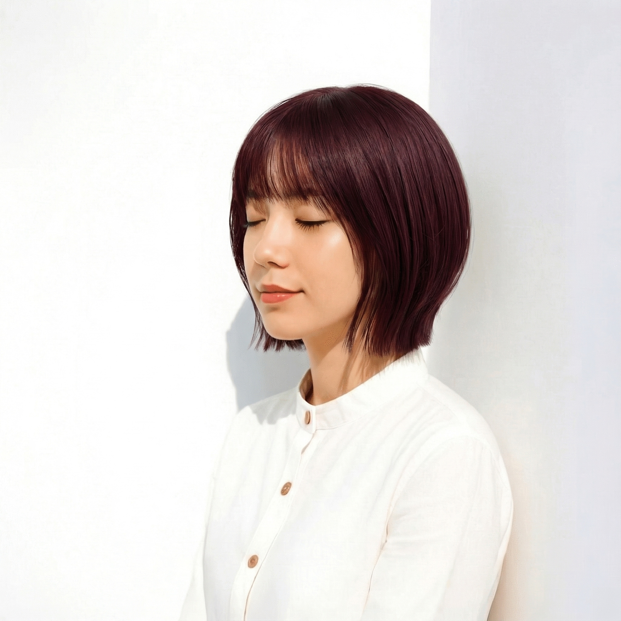 ブリーチなし_赤系暖色カラー