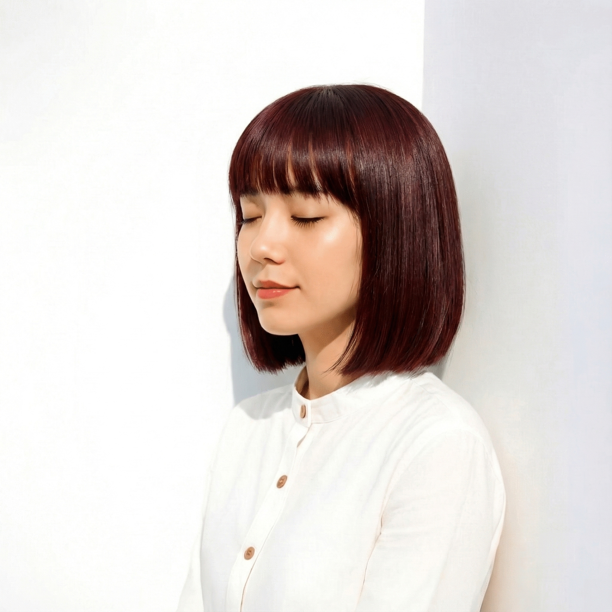 ブリーチなし_赤系暖色カラー