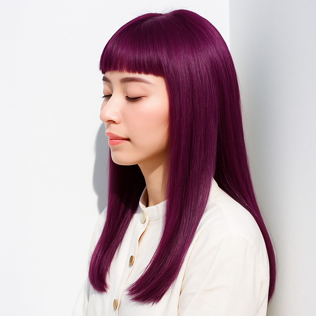 モーヴピンク系ヘアカラー_ピンクバイオレット