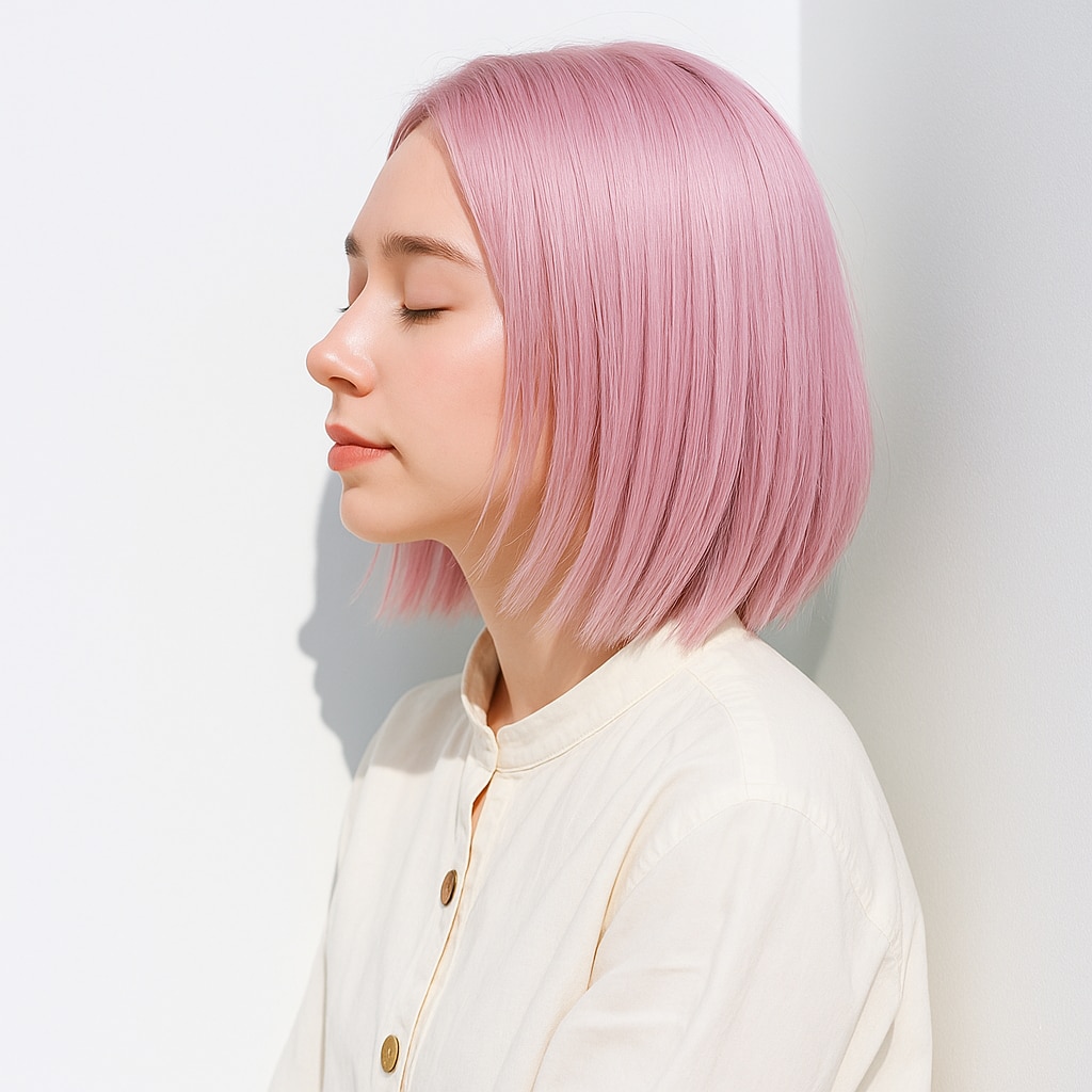 寒色ピンク系ヘアカラー_アイスピンク