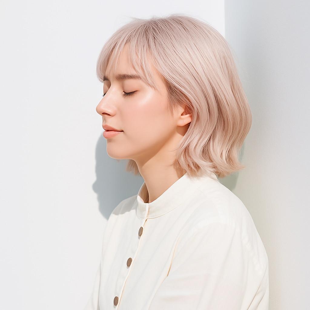 明るめピンク系ヘアカラー_ピンクブロンド