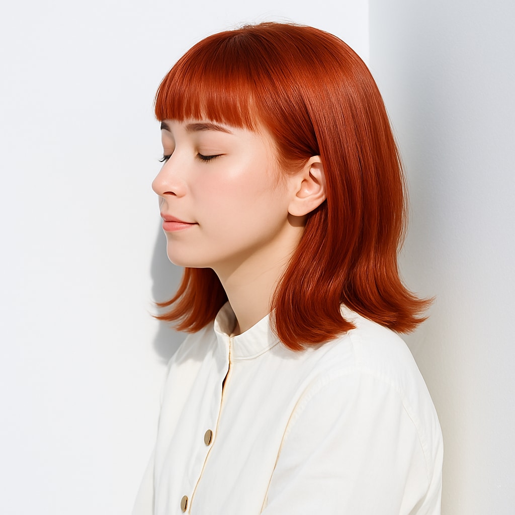 暖色ピンク系ヘアカラー_ピンクオレンジ