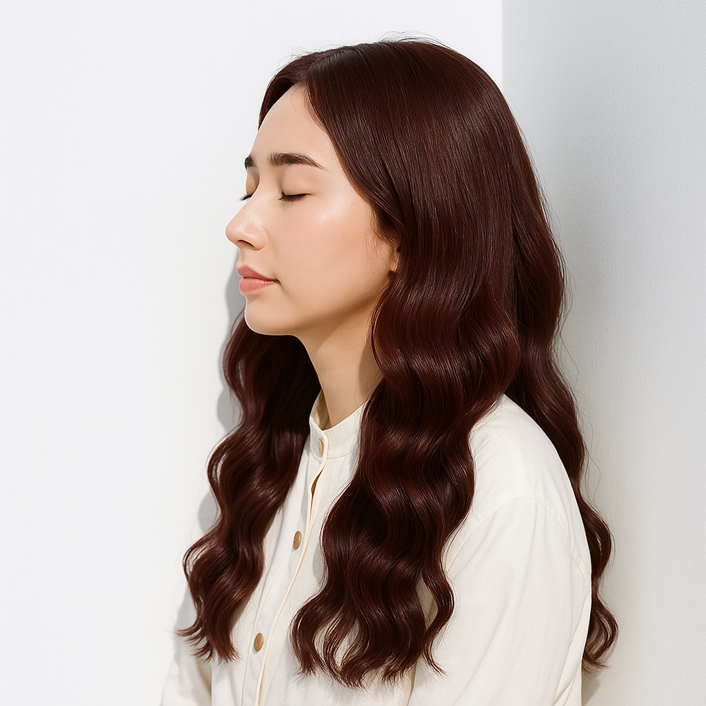 暗めピンク系ヘアカラー_ダークピンク