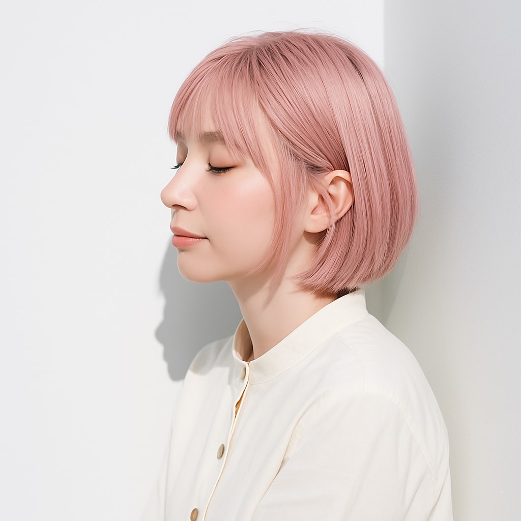 淡いピンク系ヘアカラー_ペールピンク