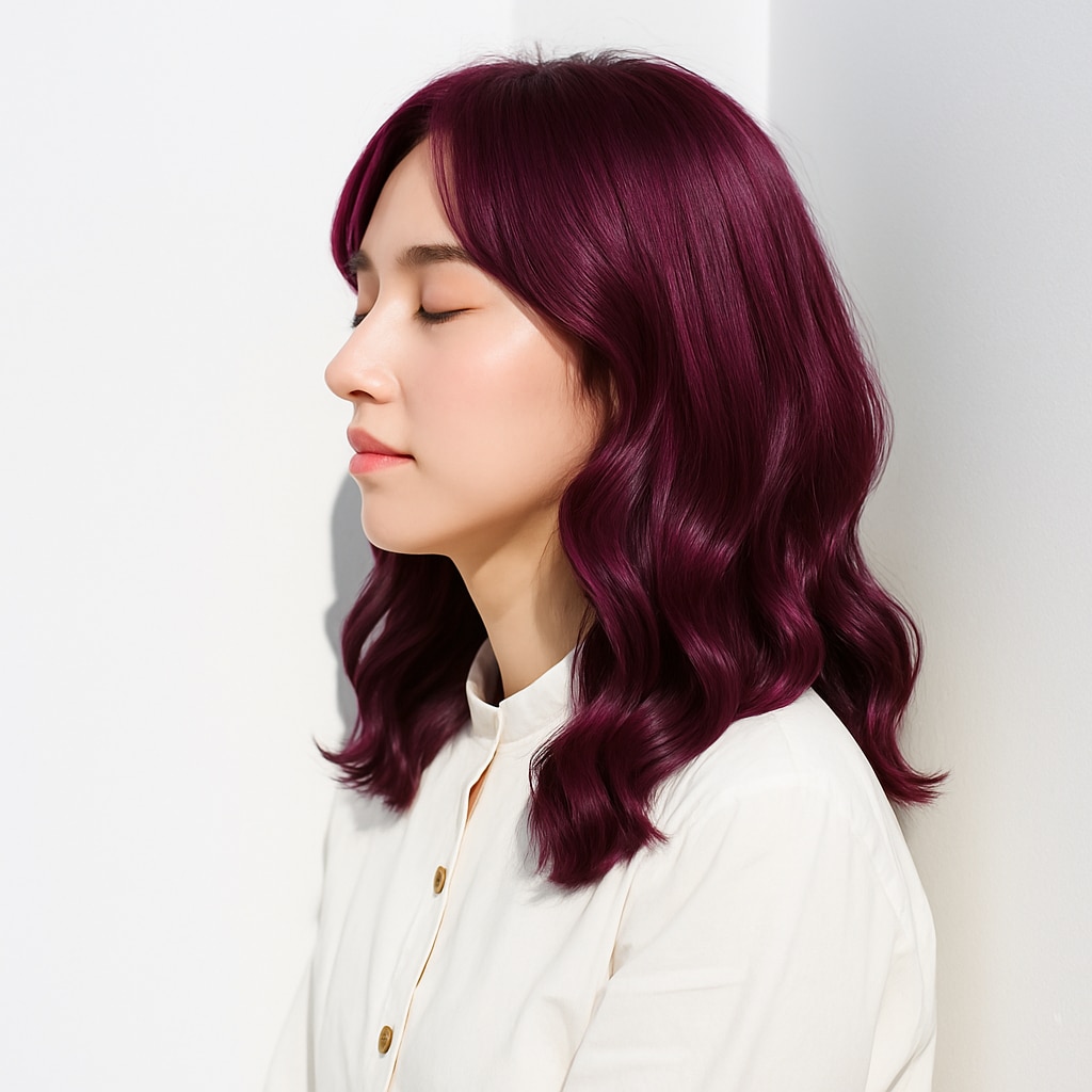 深みピンク系ヘアカラー_ローズピンク