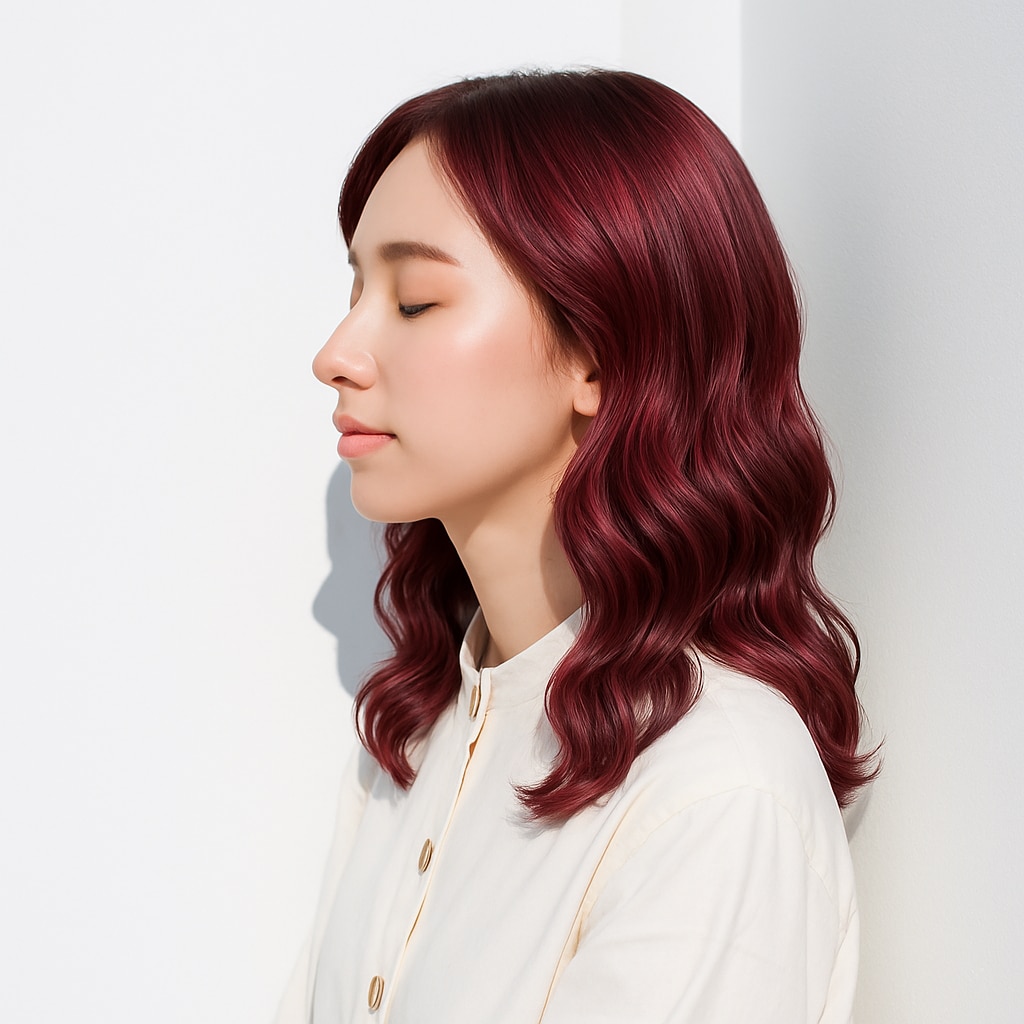 濃いピンク系ヘアカラー_カシスピンク