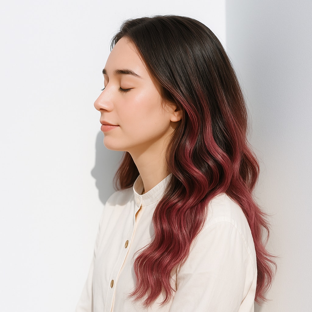 濃いピンク系ヘアカラー_カシスピンク