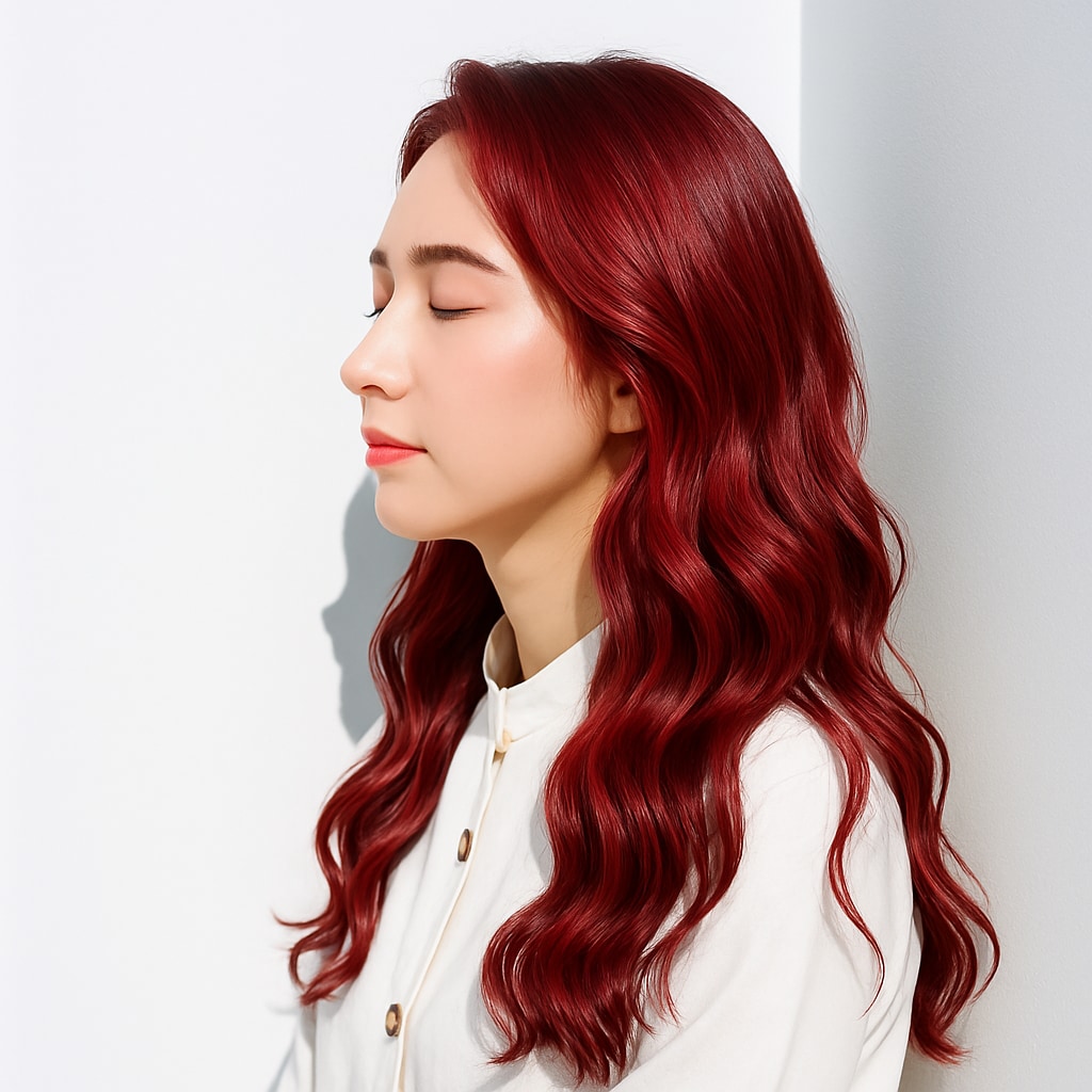 濃いピンク系ヘアカラー_チェリーピンク