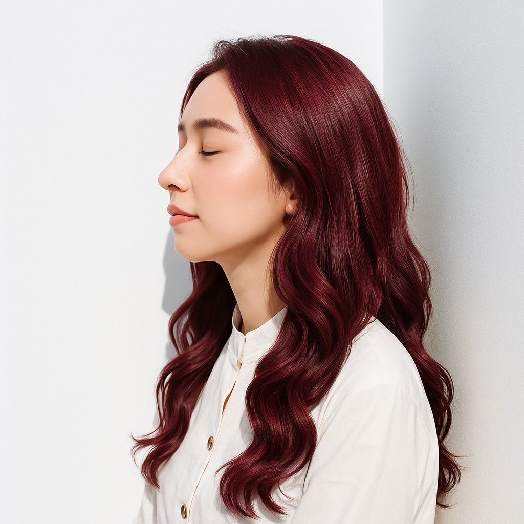 濃いピンク系ヘアカラー_チェリーピンク